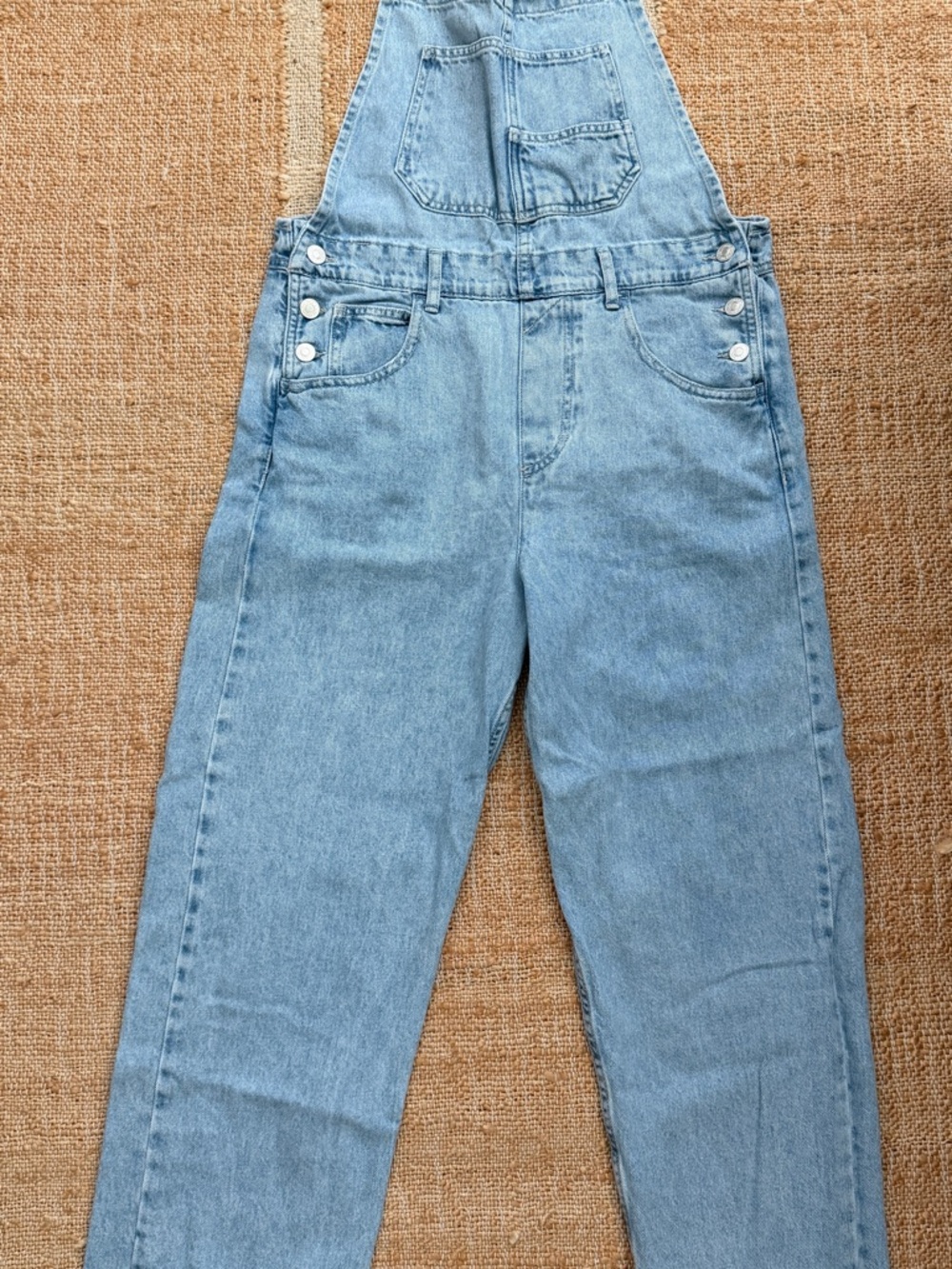We The Free Light Blue Denim Overalls